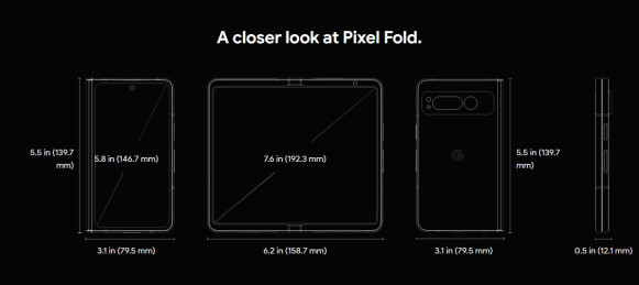 Смартфон Google Pixel Fold 12/256Gb Porcelain