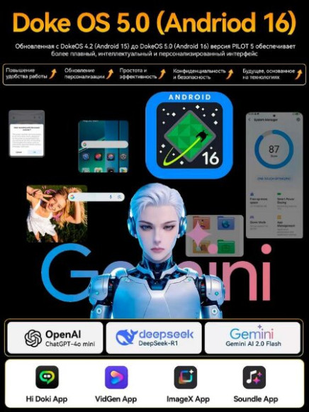 Смартфон Blackview Oscal Pilot 5 8/256Gb Black